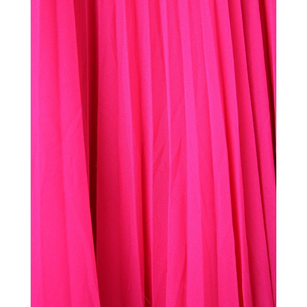 Badgley Mischka Fuchsia Pleated Gown Size 10 - Picture 8 of 10
